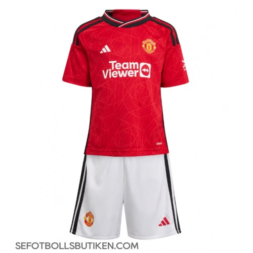 Manchester United Marcus Rashford #10 Replika Babykläder Hemma matchkläder barn 2023-24 Korta ärmar (+ Korta byxor)